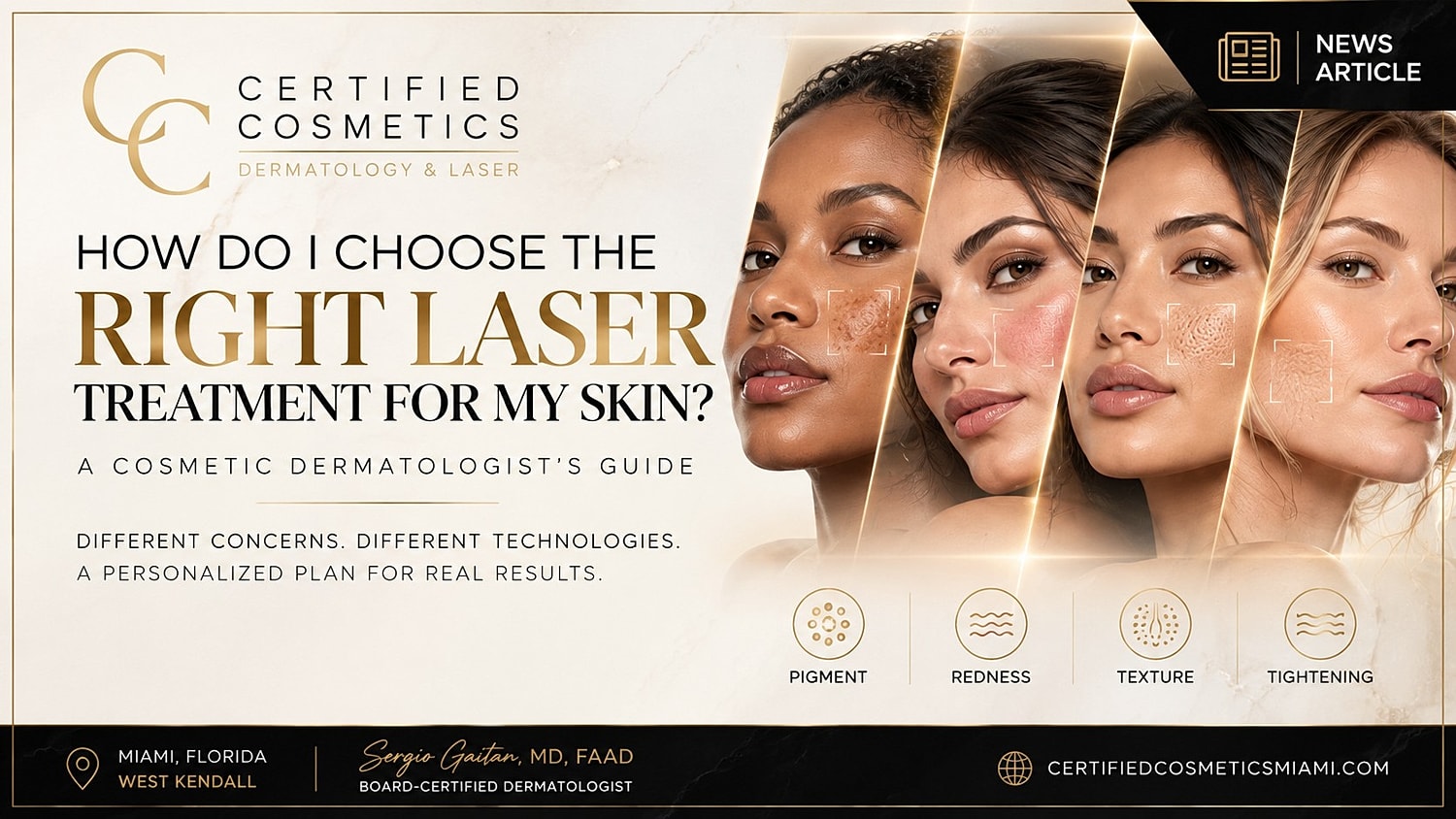Skin care laser treatment guide by cosmetic dermatologist in miami