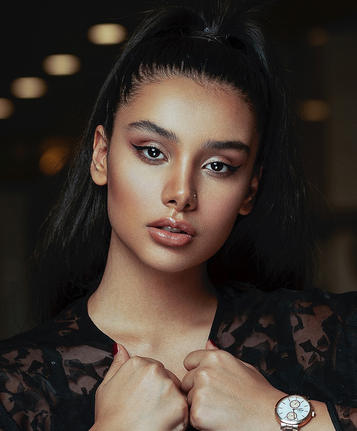 Person with Radiant Skin