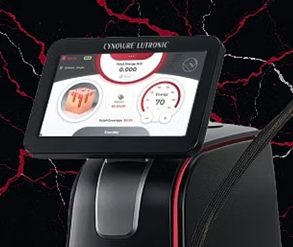 Lutronic device with touchscreen interface and data display